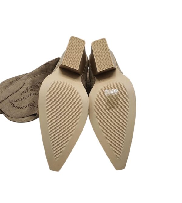 Cizme dama Ideal Shoes, 39, material textil, bej - imagine 5