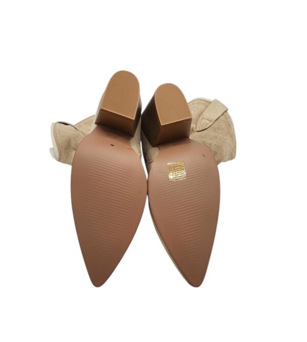 Cizme dama Ideal shoes, 38, material textil, bej - imagine 5