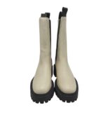 Ghete dama Last, 39, imitatie de piele, crem - imagine 3