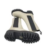 Ghete dama Last, 39, imitatie de piele, crem - imagine 4