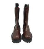Ghete dama Last, 38, piele, material textil, maro - imagine 3