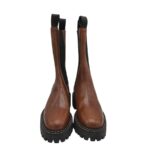 Ghete dama Last, 37, piele, material textil, maro - imagine 3