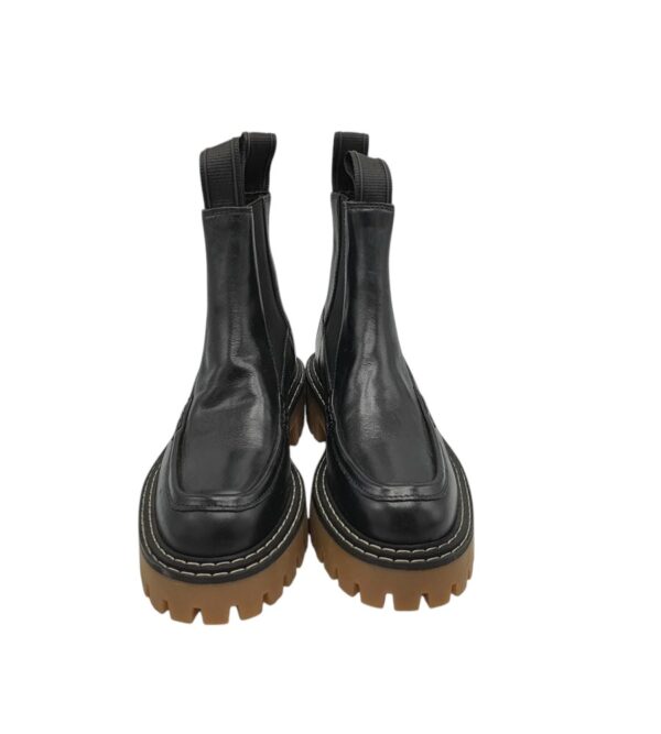 Ghete dama Last, 37, piele, material textil, negru - imagine 3