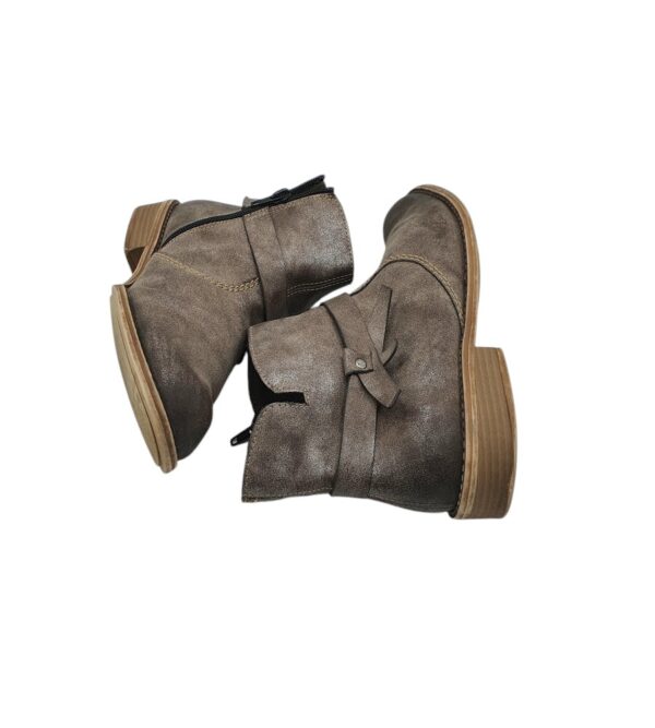 Botine dama Rieker 37, imitatie de piele, bej - imagine 4