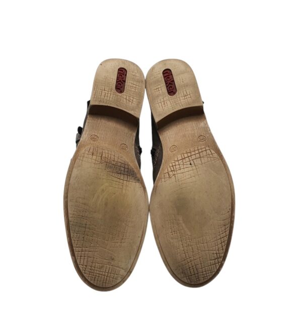 Botine dama Rieker 37, imitatie de piele, bej - imagine 5