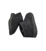Botine dama 38, material textil, negru, imblanite - imagine 4