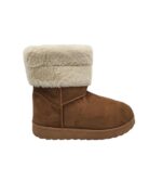 Cizme dama  40, material textil, maro