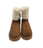 Cizme dama  40, material textil, maro - imagine 3