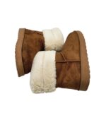Cizme dama  40, material textil, maro - imagine 4