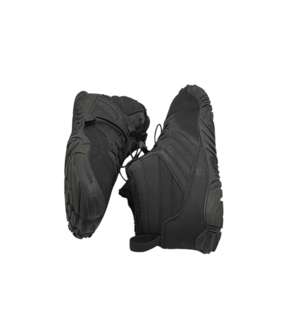 Ghete barbati  44, imitatie de piele, material textil, negru - imagine 4