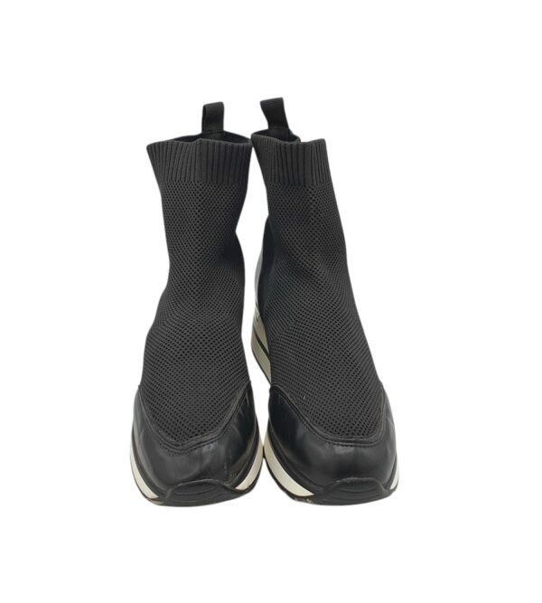Adidasi dama 39, imitatie de piele, material textil, negru - imagine 3