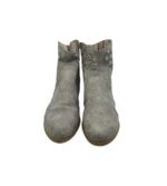 Botine dama Rieker 38, imitatie de piele, gri - imagine 3
