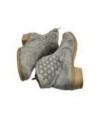 Botine dama Rieker 38, imitatie de piele, gri - imagine 4
