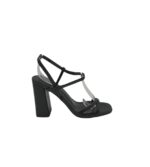 Sandale dama Ideal Shoes  38, imitatie de piele, negru