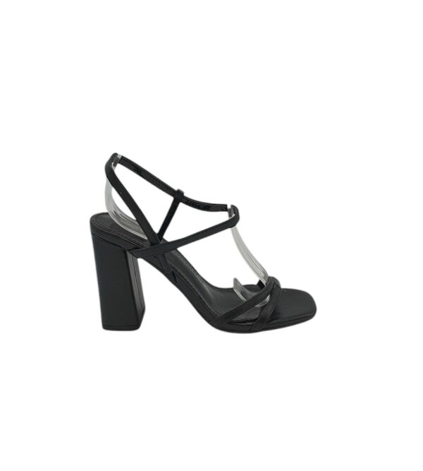 Sandale dama Ideal Shoes  38, imitatie de piele, negru - imagine 1