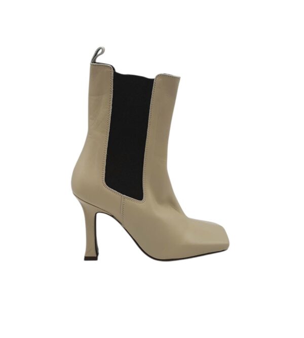 Cizme dama Gold 37, piele, material textil, bej - imagine 1