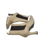 Cizme dama Gold 37, piele, material textil, bej - imagine 4