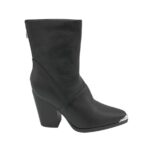 Cizme dama Boohoo, 40, imitatie de piele, negru