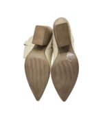 Cizme dama 37, imitatie de piele, crem - imagine 5