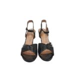 Sandale dama 38, imitatie de piele, negru - imagine 3