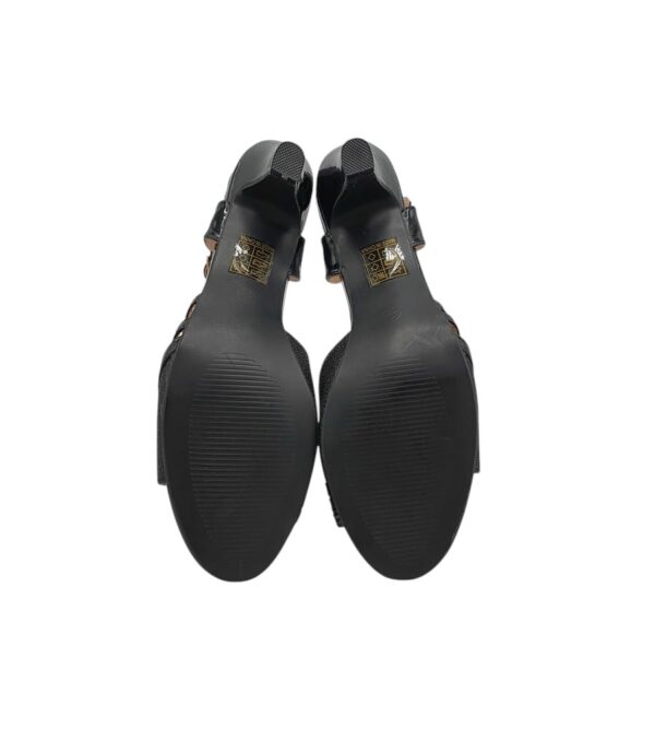 Sandale dama 38, imitatie de piele, negru - imagine 5