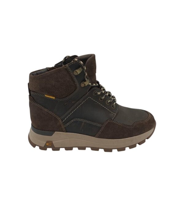 Ghete barbati Camel active, 41,  piele, piele intoarsa, maro negru - imagine 1
