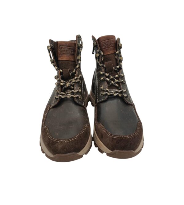 Ghete barbati Camel active, 41,  piele, piele intoarsa, maro negru - imagine 3
