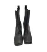 Cizme dama Gold 37, piele, material textil, negru - imagine 3