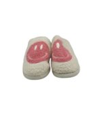 Papuci de casa dama  41, material textil, alb - imagine 3