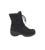 Ghete dama Legero 37, piele intoarsa, negru , captusite