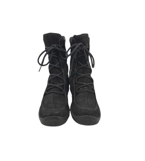 Ghete dama Legero 37, piele intoarsa, negru , captusite - imagine 3