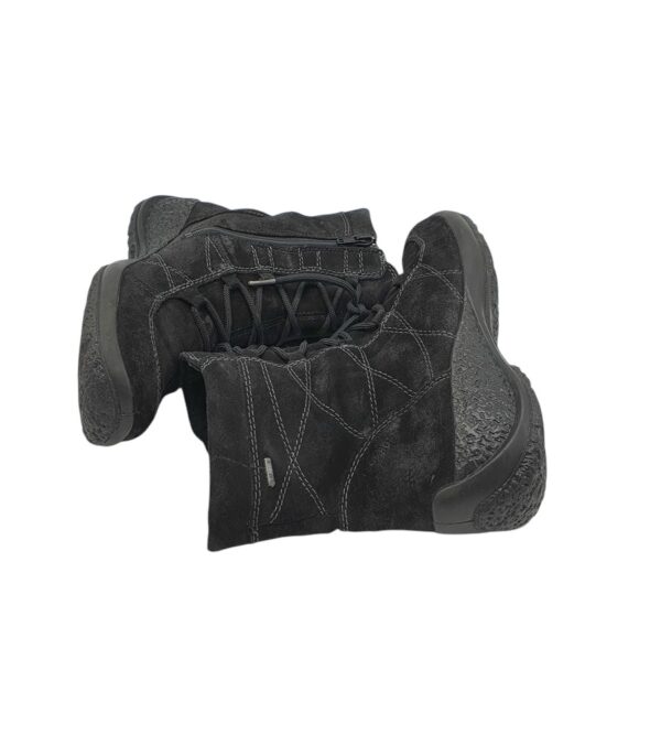 Ghete dama Legero 37, piele intoarsa, negru , captusite - imagine 4