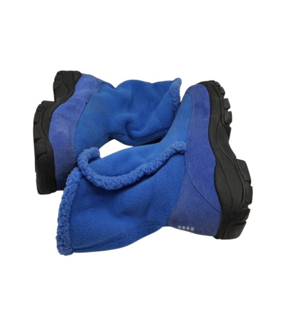 Cizme dama Land's End 41, piele intoarsa, material textil, albastru , imblanite - imagine 4