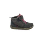 Ghete copii Superfit 35, imitatie de piele, piele intoarsa, gri negru, Goretex