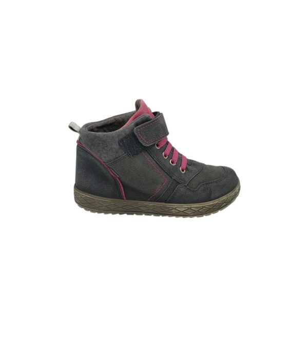Ghete copii Superfit 35, imitatie de piele, piele intoarsa, gri negru, Goretex - imagine 1