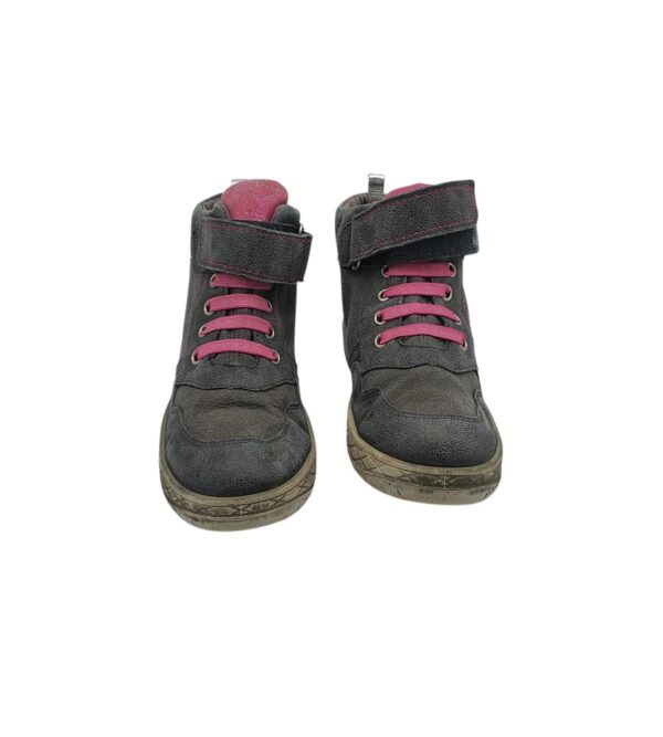 Ghete copii Superfit 35, imitatie de piele, piele intoarsa, gri negru, Goretex - imagine 3