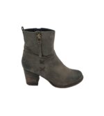Botine dama Spm 39, imitatie de piele, gri