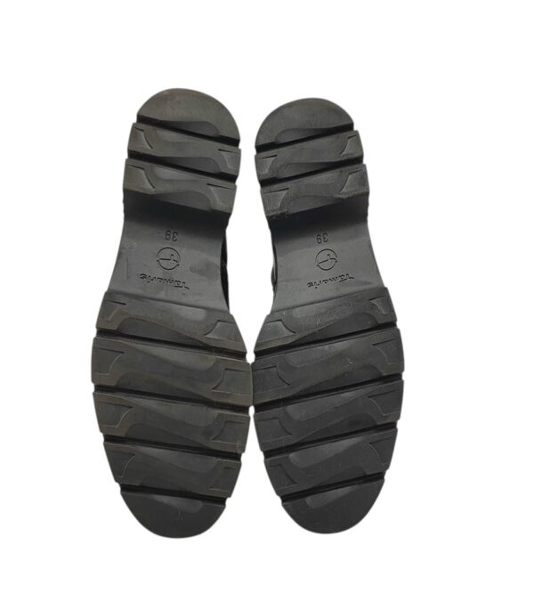 Ghete dama  Tamaris 39, imitatie de piele, material textil, negru - imagine 5