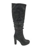 Cizme dama 37, imitatie de  piele, negru