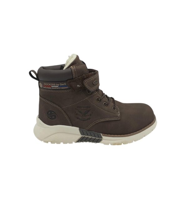 Ghete dama Dockers 38, imitație de piele, maro, imblanite - imagine 1