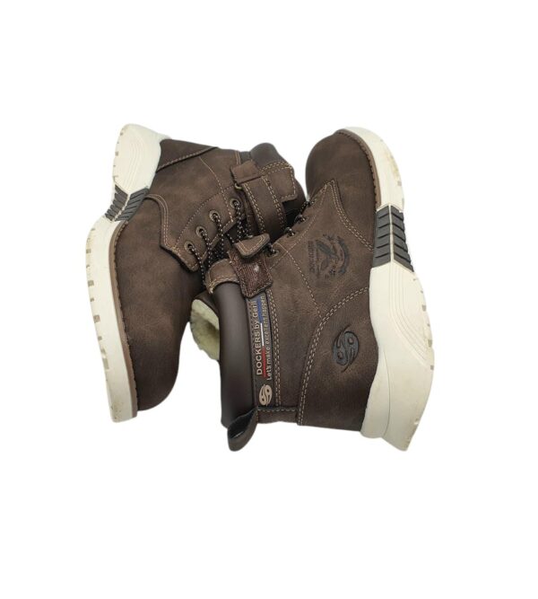 Ghete dama Dockers 38, imitație de piele, maro, imblanite - imagine 4