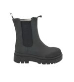 Botine dama  40, imitație de piele, material textil, negru
