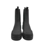 Botine dama  40, imitație de piele, material textil, negru - imagine 3