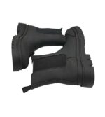Botine dama  40, imitație de piele, material textil, negru - imagine 4