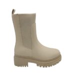Botine dama  38, imitație de piele, material textil, bej