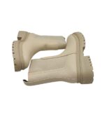 Botine dama  38, imitație de piele, material textil, bej - imagine 4