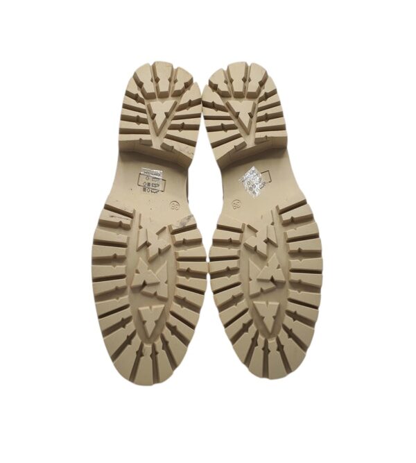 Botine dama  38, imitație de piele, material textil, bej - imagine 5