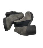 Botine dama New Look 36, material textil, gri - imagine 4