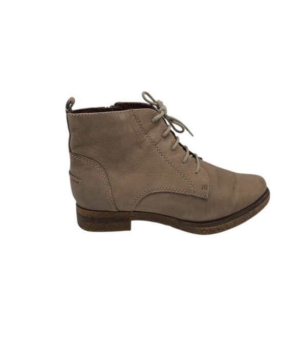 Botine dama Tamaris 37, imitatie de piele, bej - imagine 1