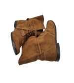 Ghete dama 39, material textil, maro - imagine 4
